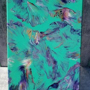 Acrylic Paint Pour/Fluid Art/Acrylic Pour Art/ 19x13
